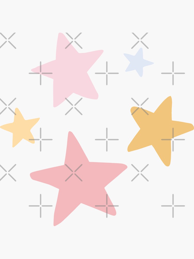 PASTEL STARS DOODLE by r0undincircles