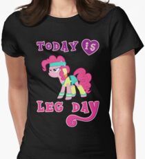 Today Is Leg Day Gym Motivation Pony Fitness Women's Fitted T-Shirt