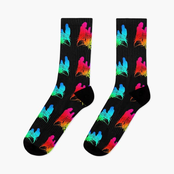 Item preview, Rainbow Metalocalypse Logo with Band Member Silhouette on Black designed and sold by gkillerb.