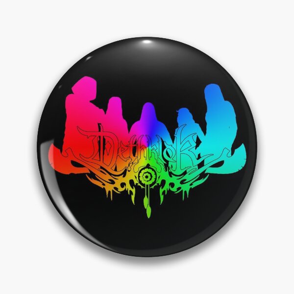 Item preview, Rainbow Dethklok Logo with Band Member Silhouette on Black designed and sold by gkillerb.