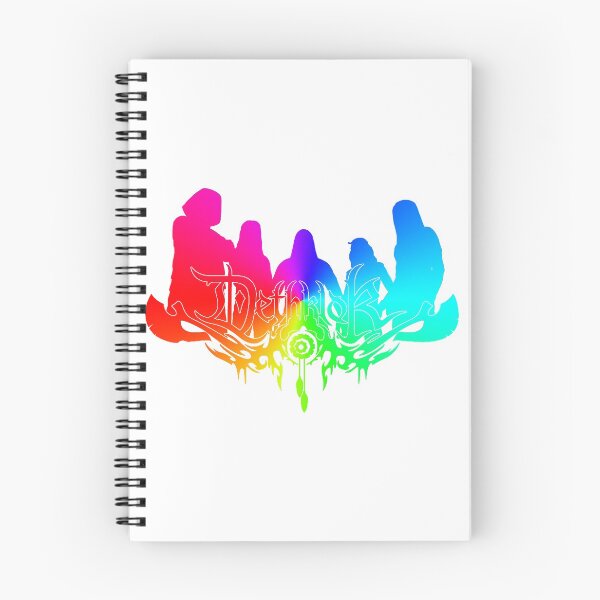 Item preview, Rainbow Dethklok Logo with Band Member Silhouette on White designed and sold by gkillerb.