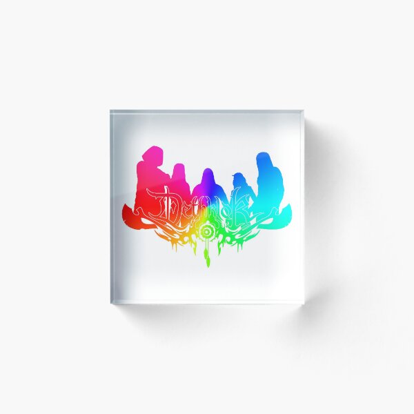Item preview, Rainbow Dethklok Logo with Band Member Silhouette on White designed and sold by gkillerb.