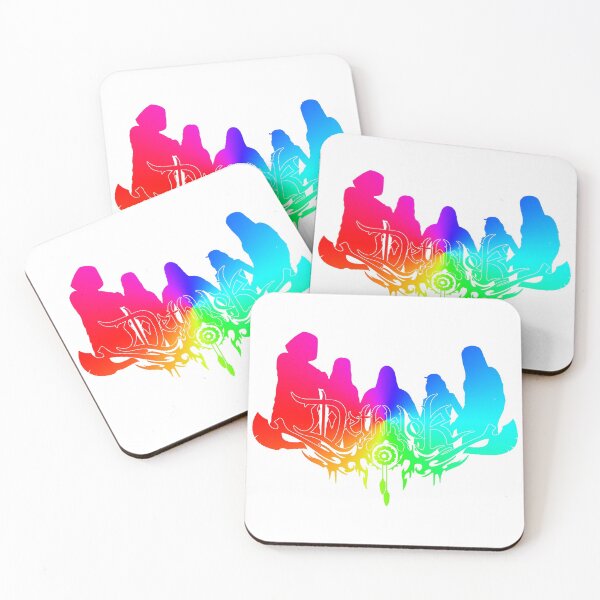 Item preview, Rainbow Dethklok Logo with Band Member Silhouette on White designed and sold by gkillerb.