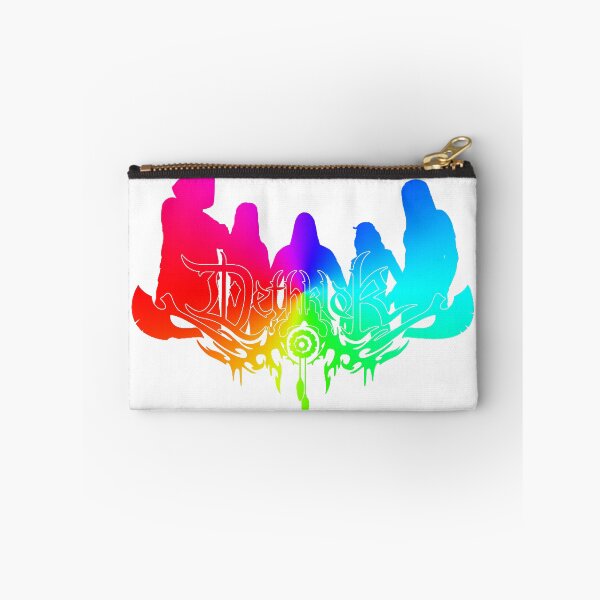 Aperçu de l'œuvre Logo arc-en-ciel Dethklok avec silhouette de membre de bande sur blanc créée et vendue par gkillerb.