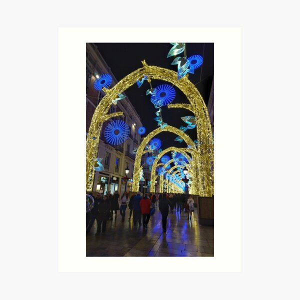 Christmas lights, Malaga 2019 Art Print