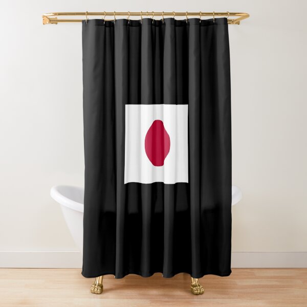 Japanese Flag Shower Curtains for Sale