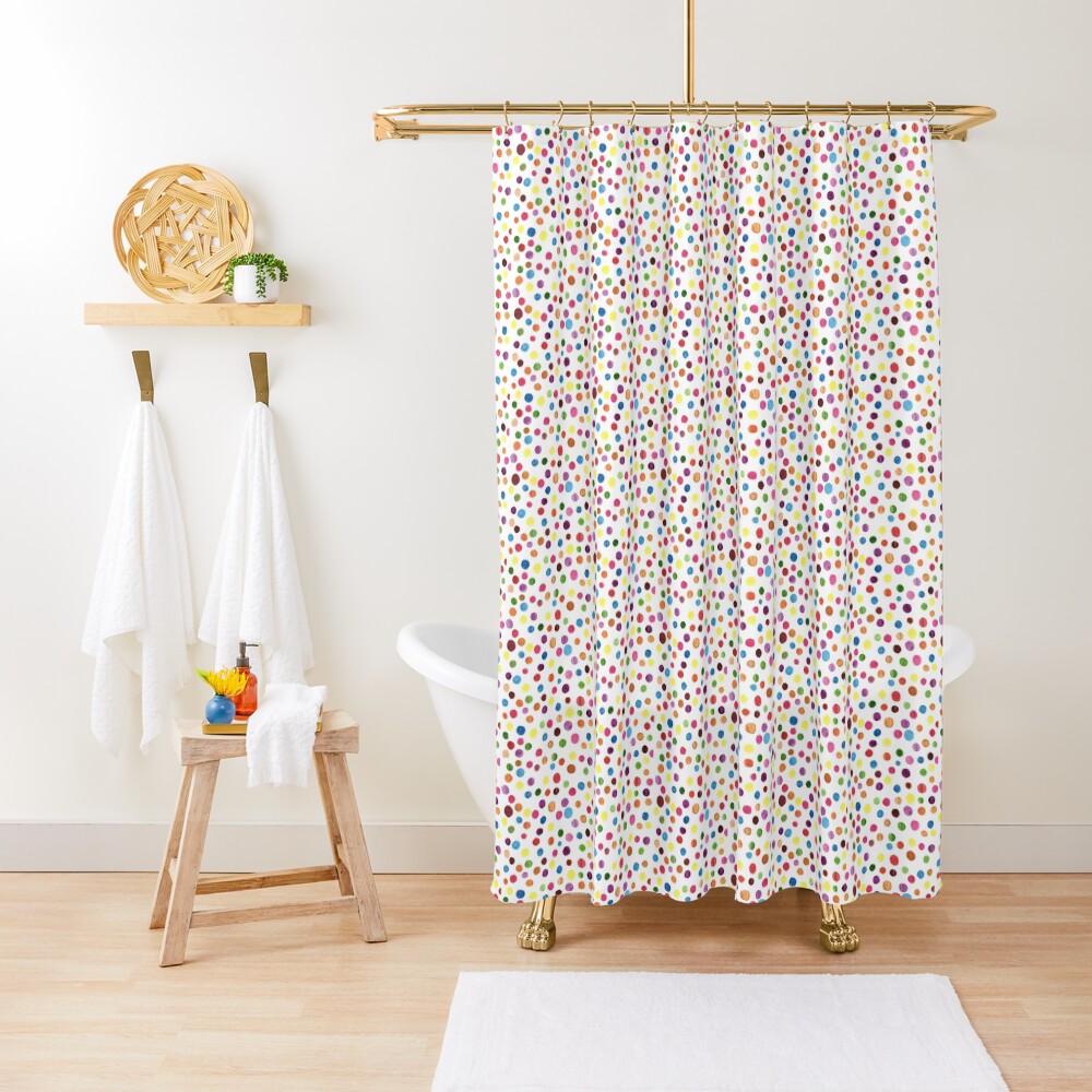 Watercolour Confetti Shower Curtain