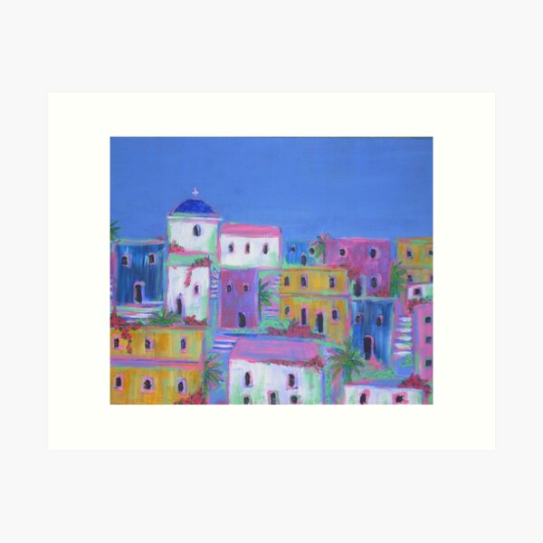Mediterranean Village Art Print
