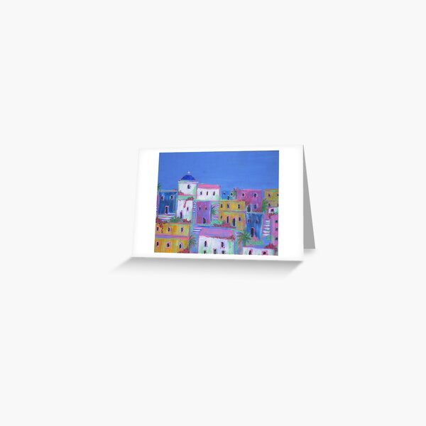 Mediterranean Village Greeting Card