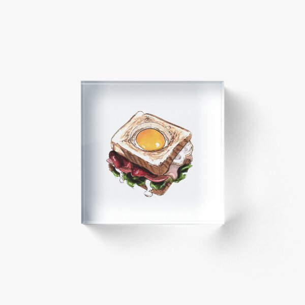 Sandwich con ventana, ilustración de comida Bloque acrílico