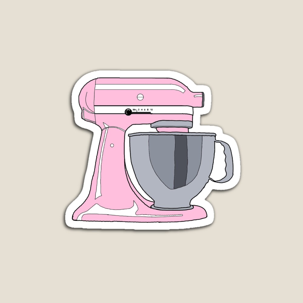 Kitchen Aid Mixer Decals, Pink, Red, Dark Pink, Burgundy, Cream