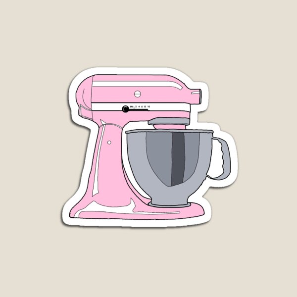 Pink Kitchen Aid Mixer Drawing Sticker for Sale by gschudesigns15