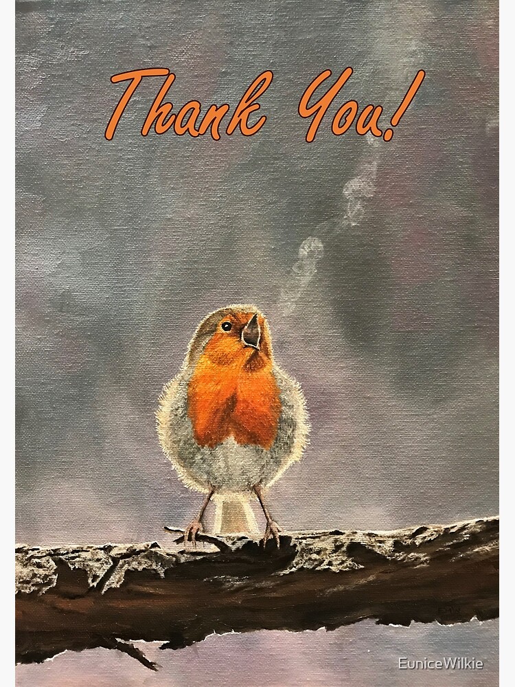 Thumbnail 2 of 2, Greeting Card, The Beauty of Birdsong - Thank You Card designed and sold by EuniceWilkie.