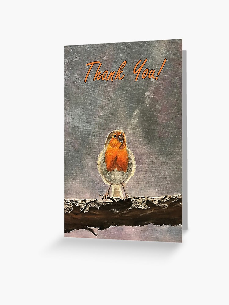 Thumbnail 1 of 2, Greeting Card, The Beauty of Birdsong - Thank You Card designed and sold by EuniceWilkie.