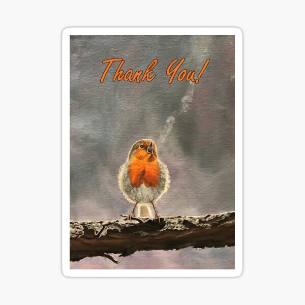 The Beauty of Birdsong - Thank You Card Sticker