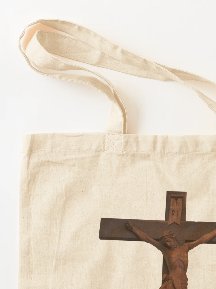 Christ Died for Us - Tote Bag, 100% Cotton, Zipper Handle