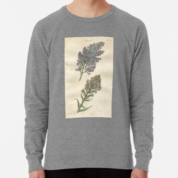 Lilac and Coltsfoot Botanical Print by John Miller Lightweight Sweatshirt