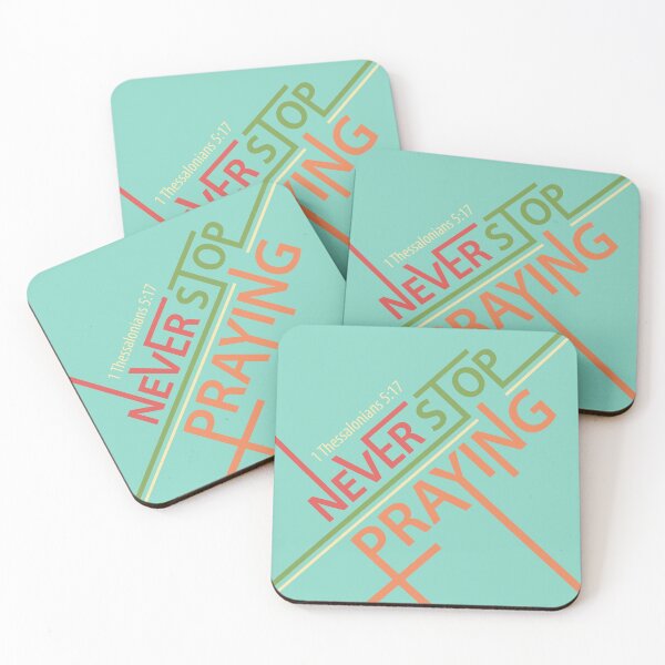 Item preview, 1 Thessalonians 5:17 (in teal background) designed and sold by Katherine Ann.