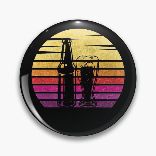 Item preview, Retro Sunset Beer Bottle and Glass designed and sold by Byfab.