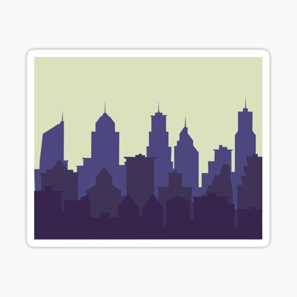 Item preview, Blue City Scape designed and sold by maddbuch.