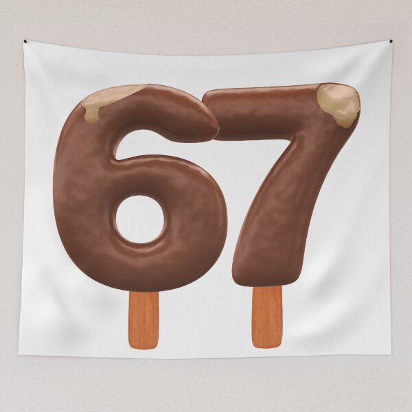 Item preview, 67 Ice Cream Sixty Seven Number 3d Chocolate designed and sold by HelloFromAja.