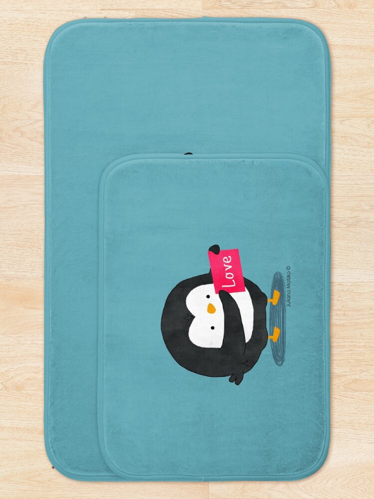 Alternate view of Penguin with a Love Card Bath Mat