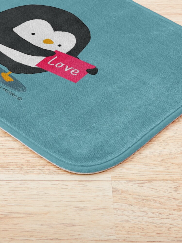 Alternate view of Penguin with a Love Card Bath Mat