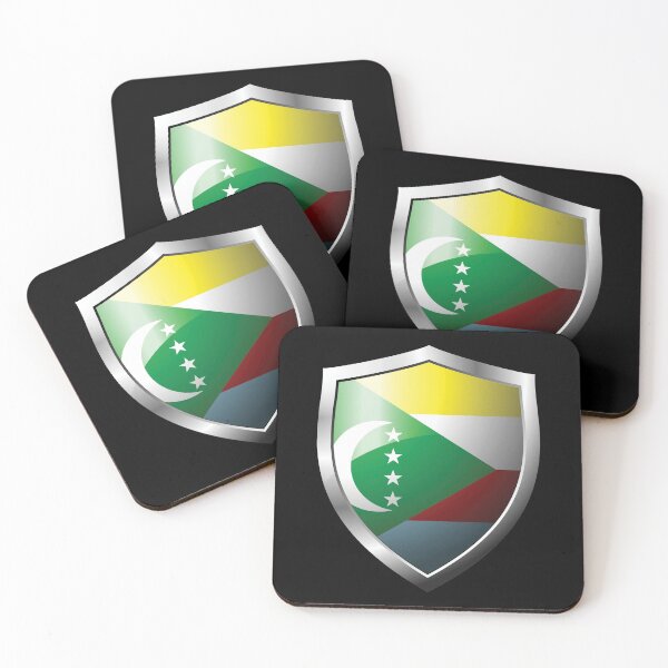 Item preview, Strong Comoros Flag Shield Country designed and sold by HelloFromAja.