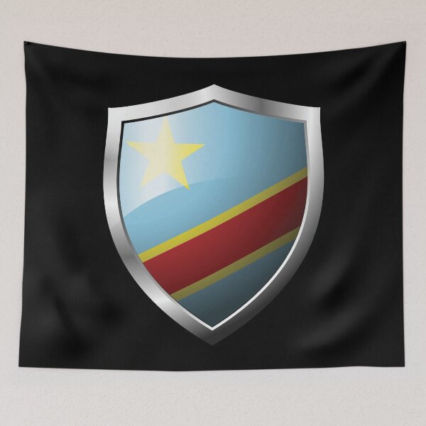 Item preview, Strong Congo Flag Shield Country designed and sold by HelloFromAja.