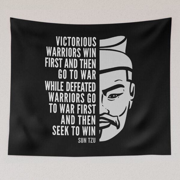 Artikelvorschau, Sun Tzu Inspirational Quote: Siegreiche und besiegte Krieger entworfen und verkauft von Elvin Dantes.