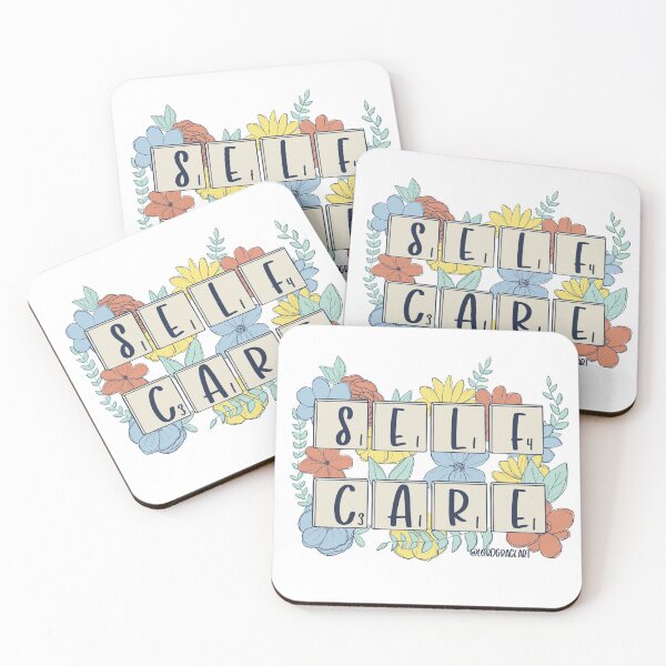 Item preview, Self Care Floral Tiles  designed and sold by LordGraceArt.