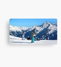 Skiing the Penken, Mayrhofen Leinwanddruck
