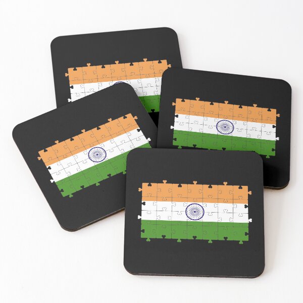 Item preview, Autism Heart Jigsaw Puzzle Flag of India designed and sold by Chakibalami.