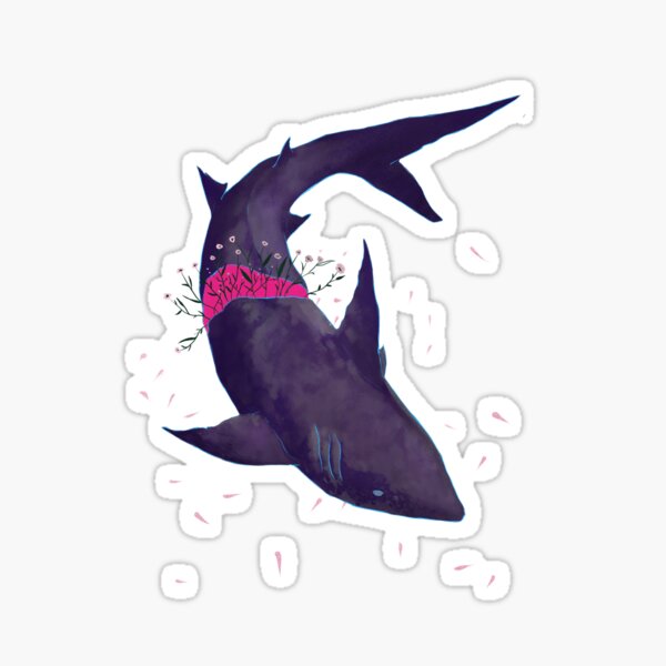 Purple shark Sticker