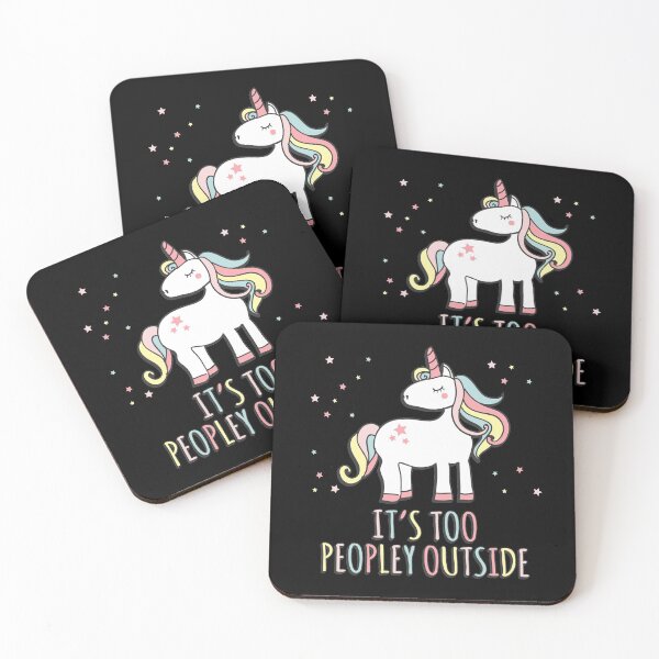 Item preview, It's Too Peopley Outside Unicorn designed and sold by flippinsg.