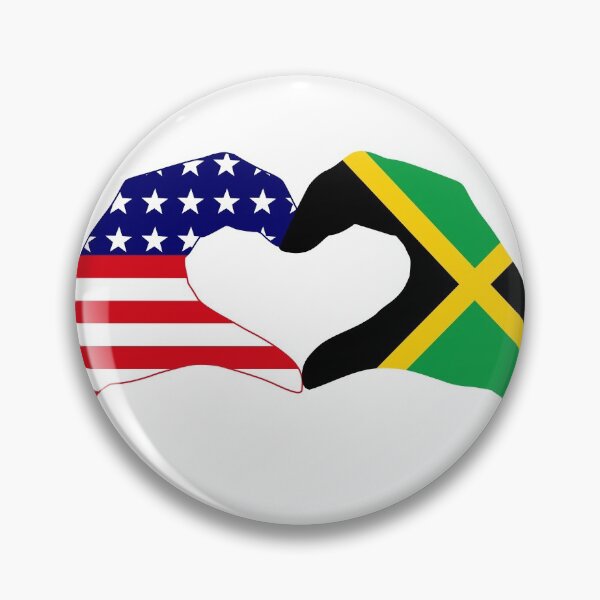 Item preview, We Heart USA & Jamaica Patriot Flag Series designed and sold by Carbon-Fibre Media.