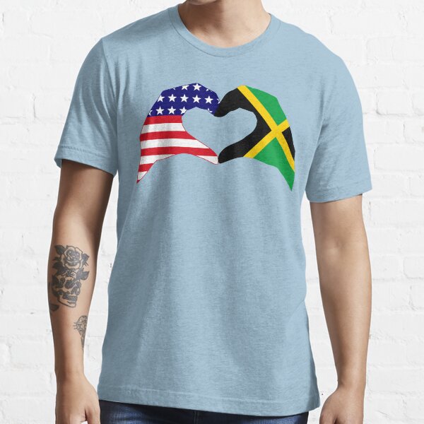 We Heart USA & Jamaica Patriot Flag Series Essential T-Shirt