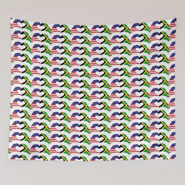 Item preview, We Heart USA & Jamaica Patriot Flag Series designed and sold by Carbon-Fibre Media.
