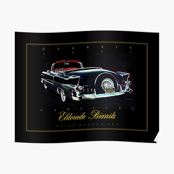 Vintage Classic Poster Retro Wall Art of Cadillac Eldorado 1959 motor car