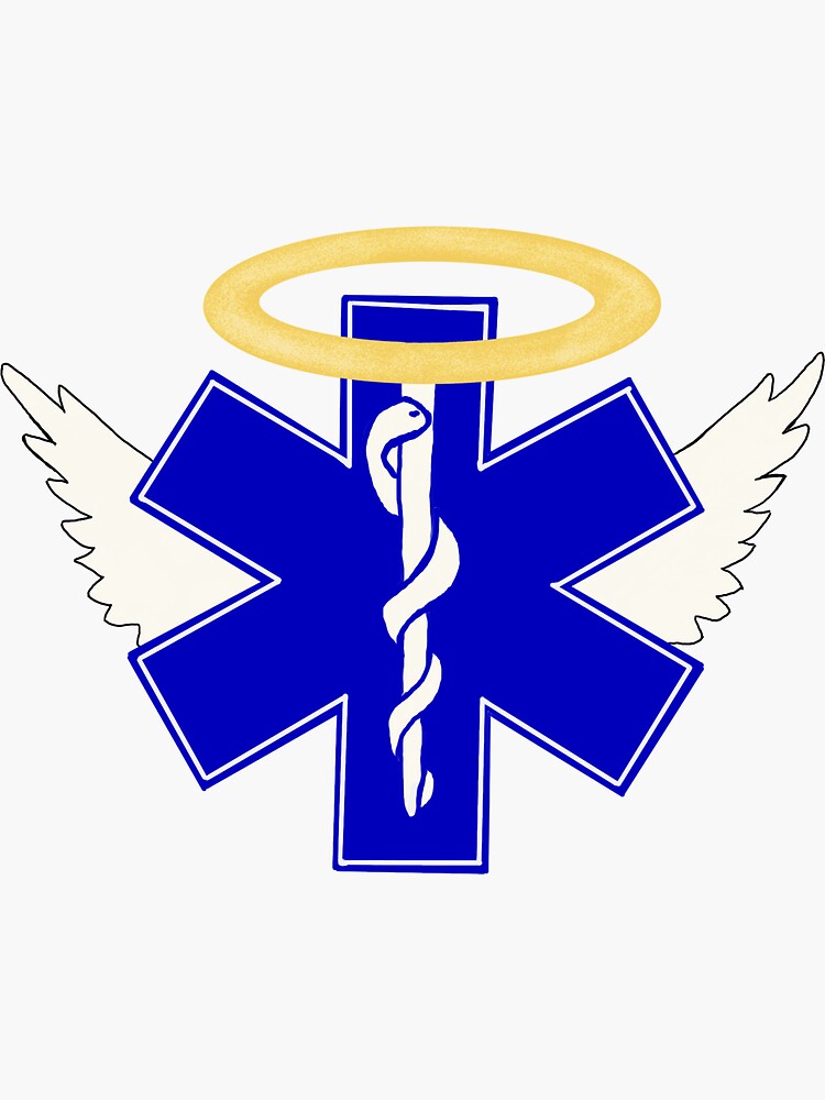 "Paramedic Angel Sticker " Sticker for Sale by kelseyes22 Redbubble