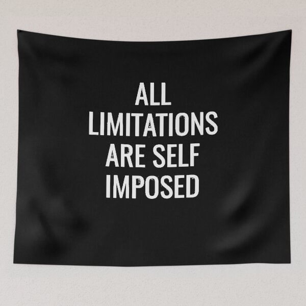 Item preview, All limitations are self-imposed Face Mask designed and sold by Funny Tee.