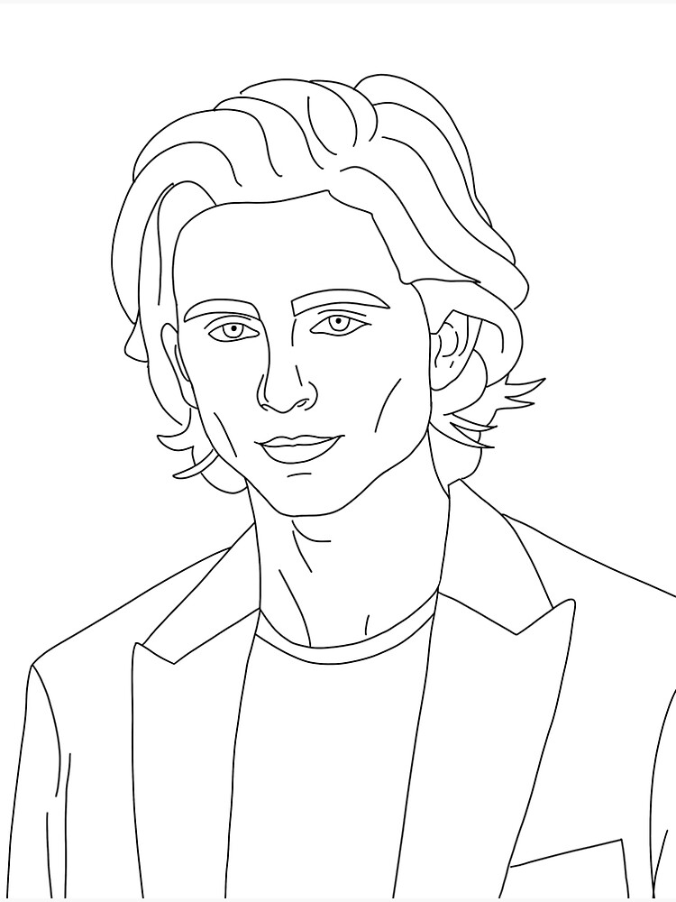 Timothee Chalamet Coloring Page