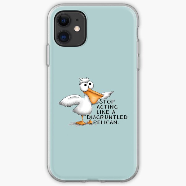 Funny Disgruntled Pelican iPhone Soft Case
