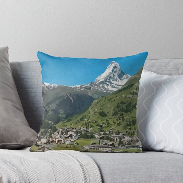 Item preview, Retro Swiss travel Zermatt and Mount Matterhorn designed and sold by aapshop.