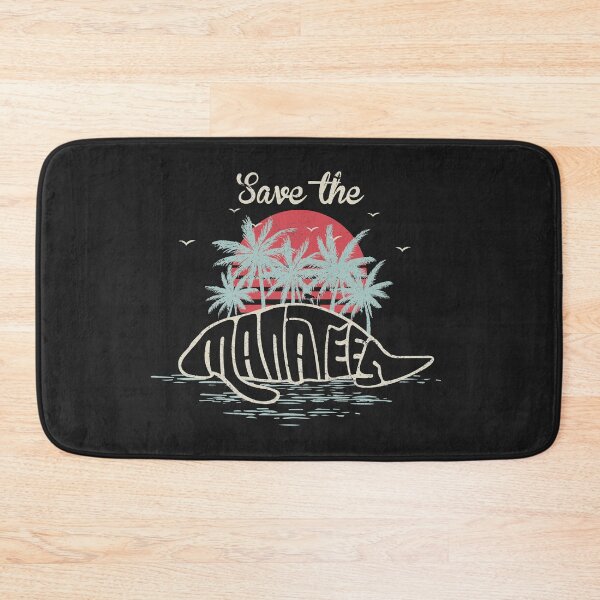 Item preview, Save The Manatees Print. Retro Style Manatee Graphic designed and sold by PackAPunch.