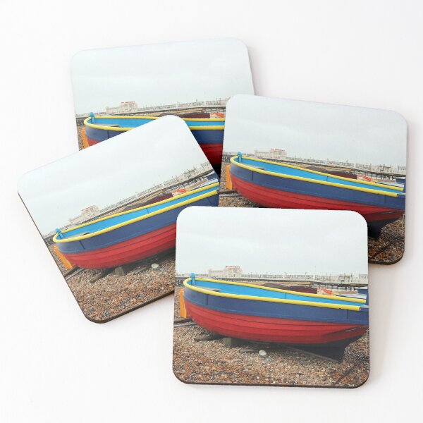 Item preview, colourful boat on the beach designed and sold by pinkal.