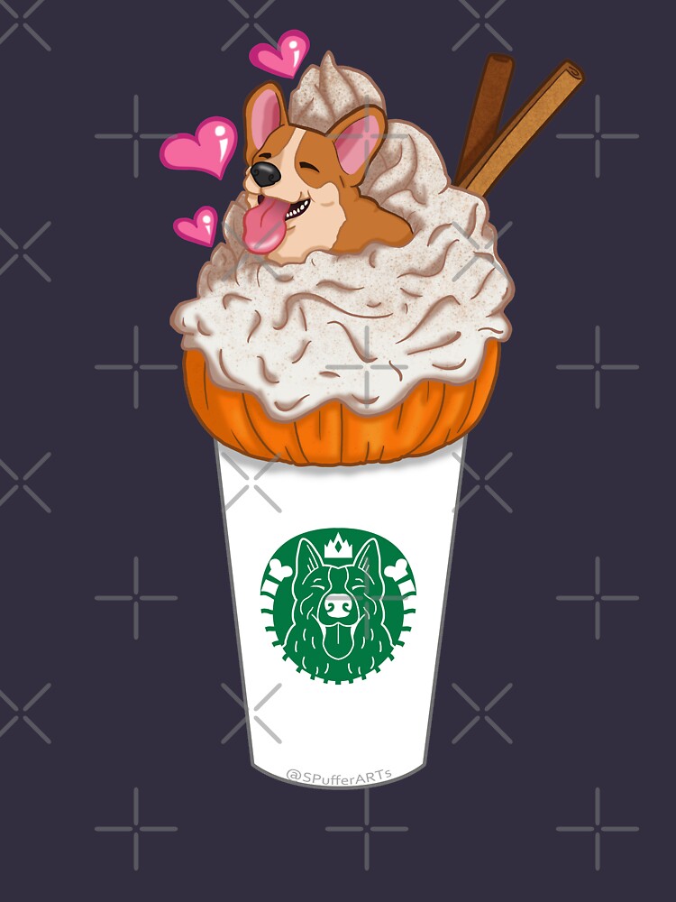 Pumpkin Spice Corgi Latte by SPufferART