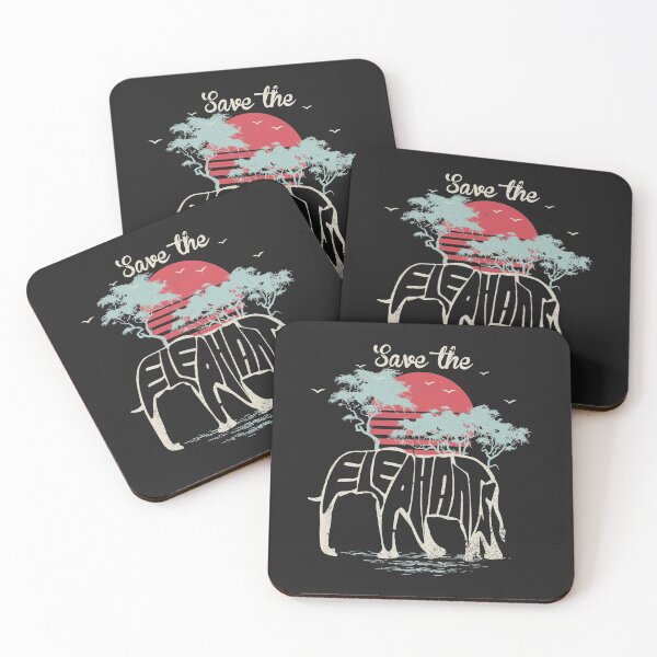 Item preview, Save The Elephants Print. Retro Style Elephant Graphic designed and sold by PackAPunch.