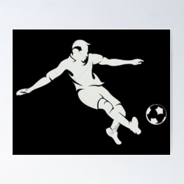 Football - Silhouette affiche
