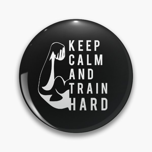 Item preview, keep calm and train hard  Funny Saying Workout Fitness Exercise designed and sold by ioema.